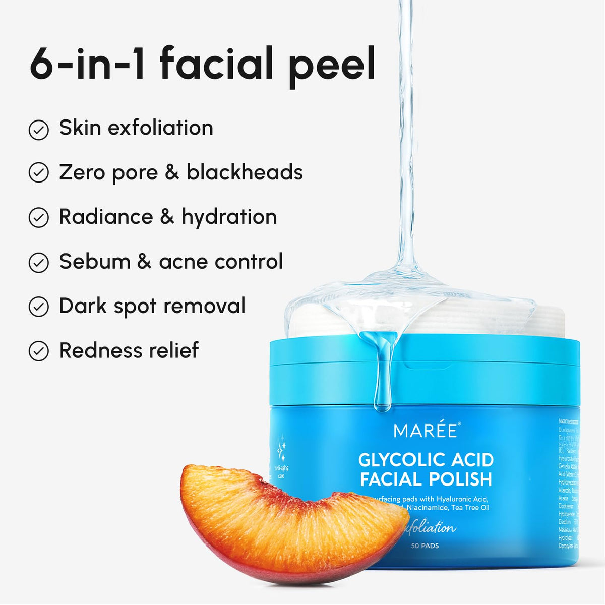 MAREE Glycolic Acid Pads in a bathroom setting
