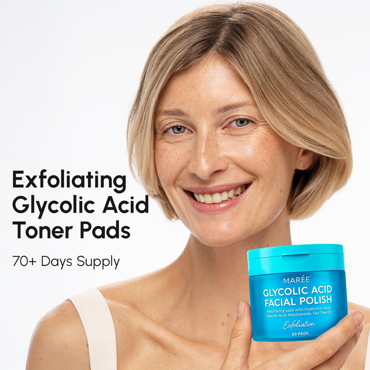 MAREE Glycolic Acid Pads packaging side view