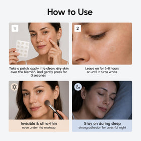 MAREE Invisible Pimple Patches on a makeup table