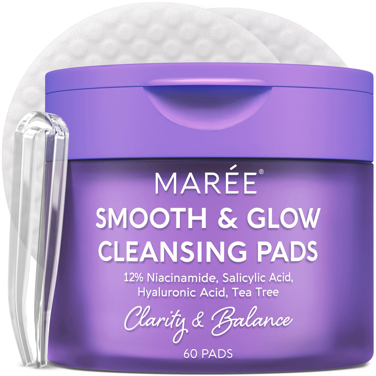 MAREE Niacinamide Toner Pads front view with packaging