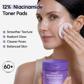 MAREE Niacinamide Toner Pads showing textured surface