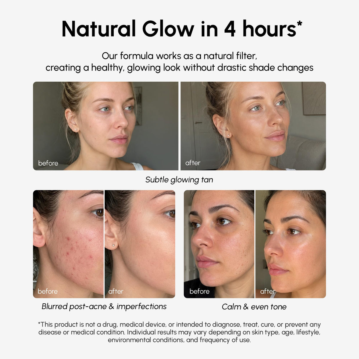 MAREE Self Tanning Facial Pads open showing wipes