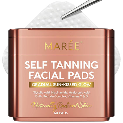 MAREE Self Tanning Facial Pads packaging front view