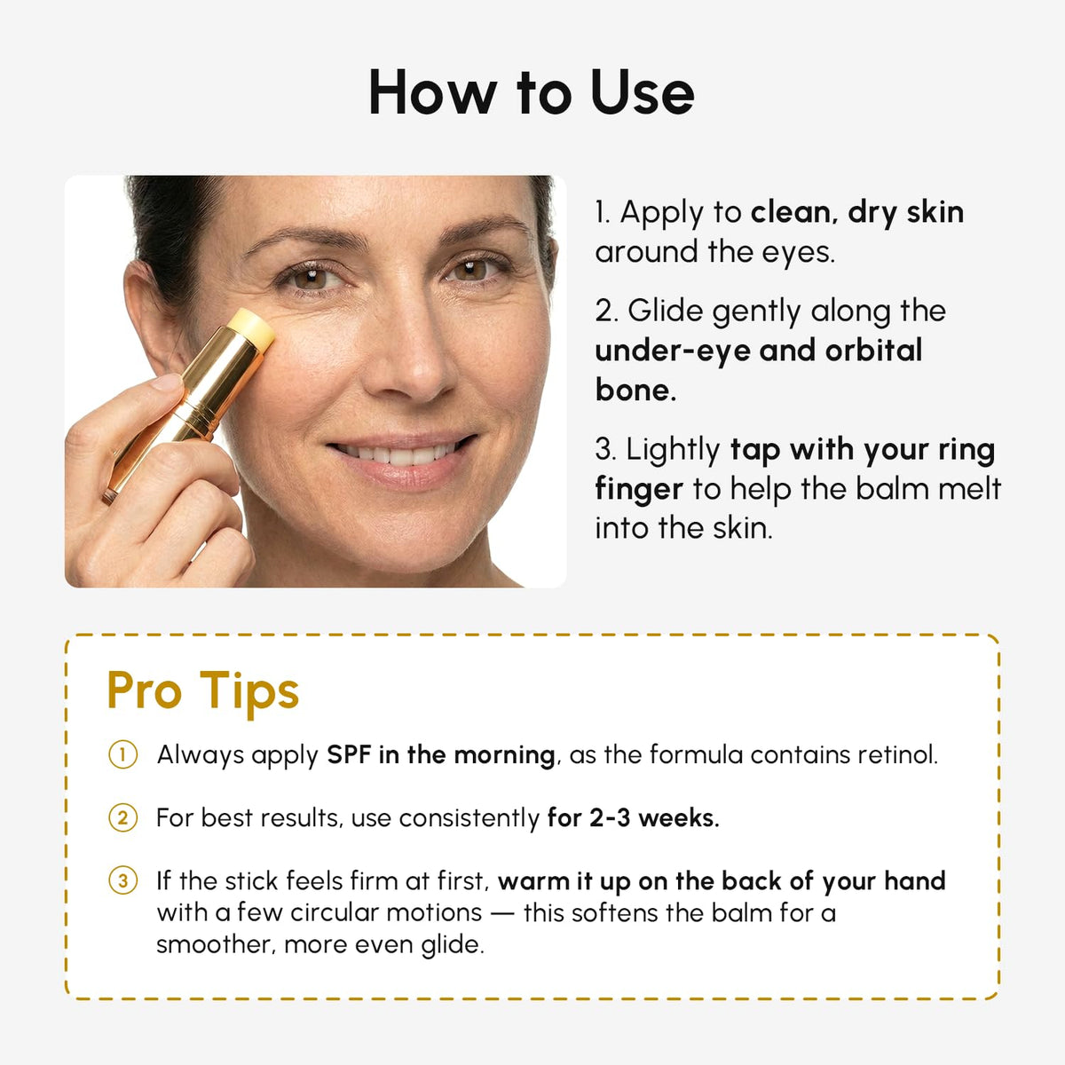 MAREE Under Eye Balm Stick with a soft texture