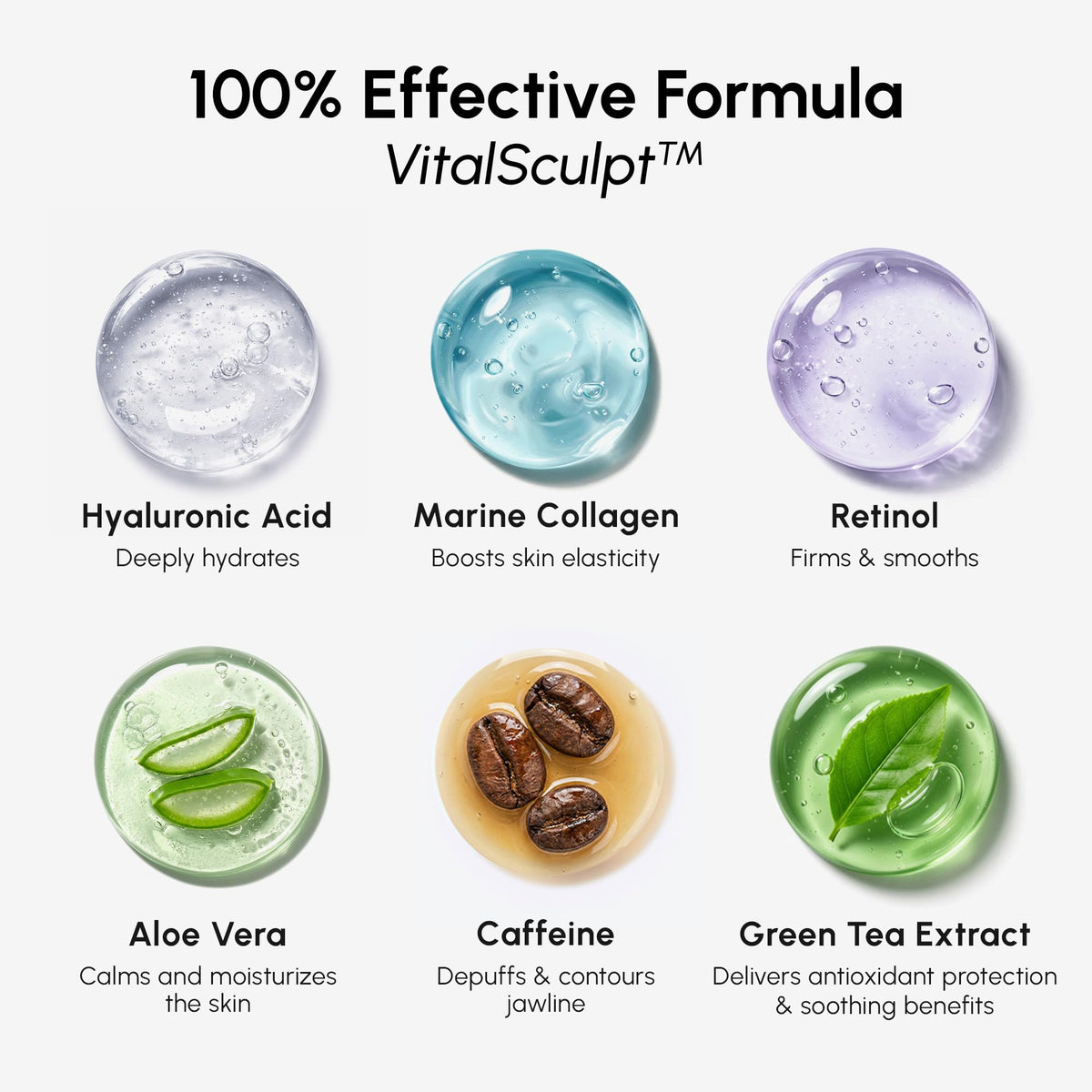 MAREE V Line Lifting Mask Chin Strap close-up of retinol ingredients
