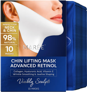 MAREE V Line Lifting Mask Chin Strap front view with packaging