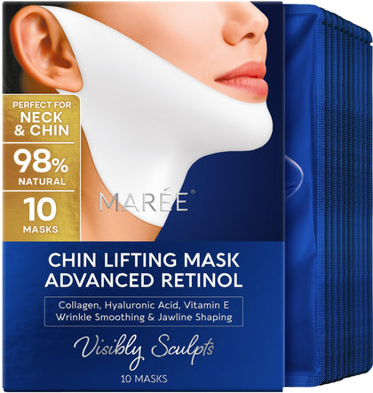 MAREE V Line Lifting Mask Chin Strap front view with packaging