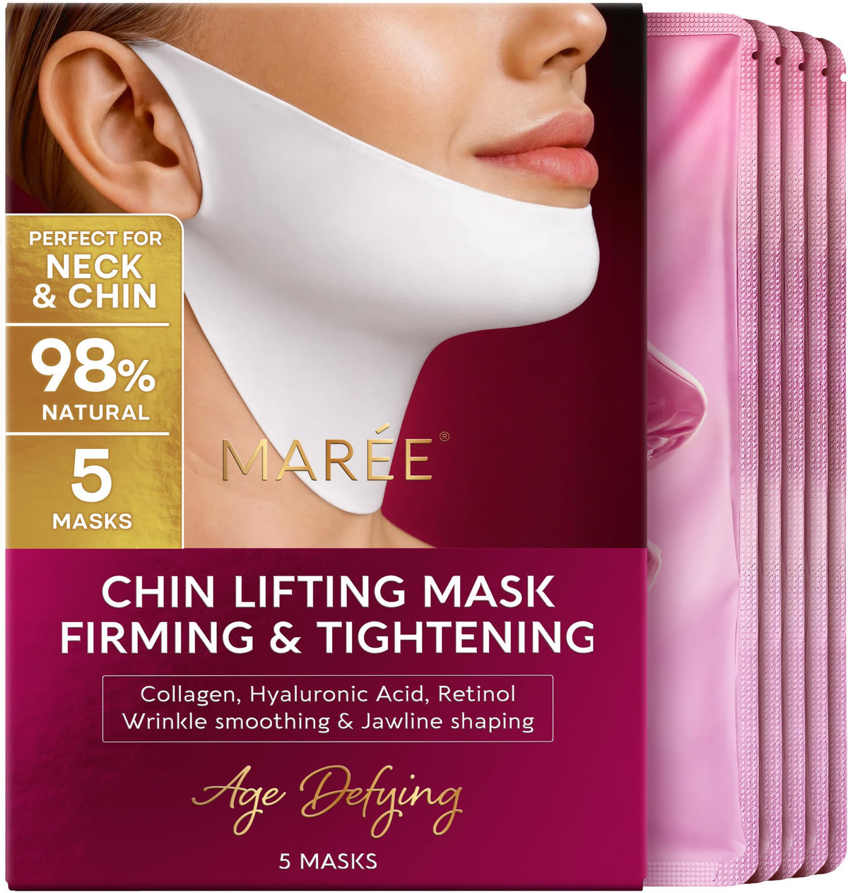 MAREE V Line Lifting Mask front view with packaging