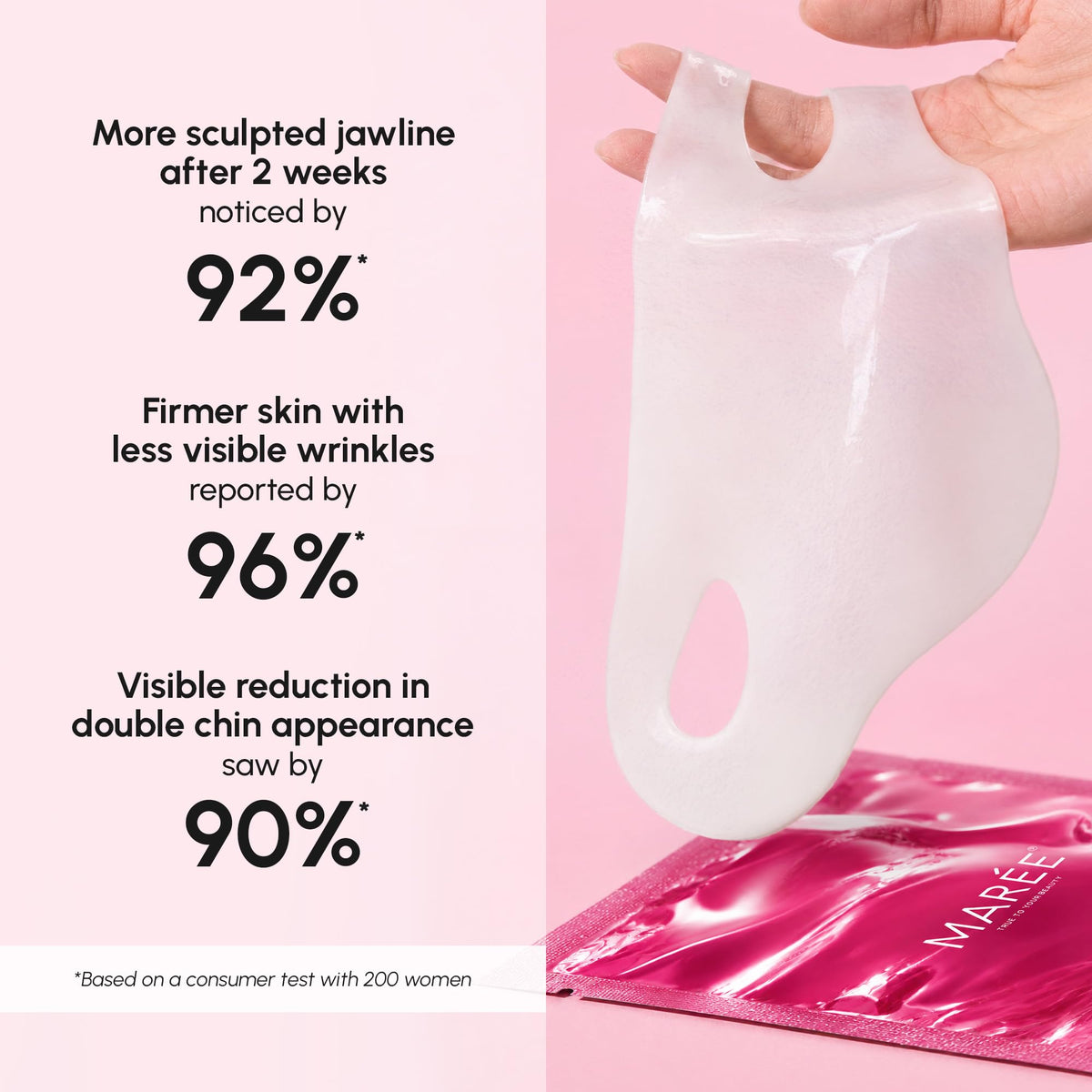 MAREE V Line Lifting Mask on a bathroom counter