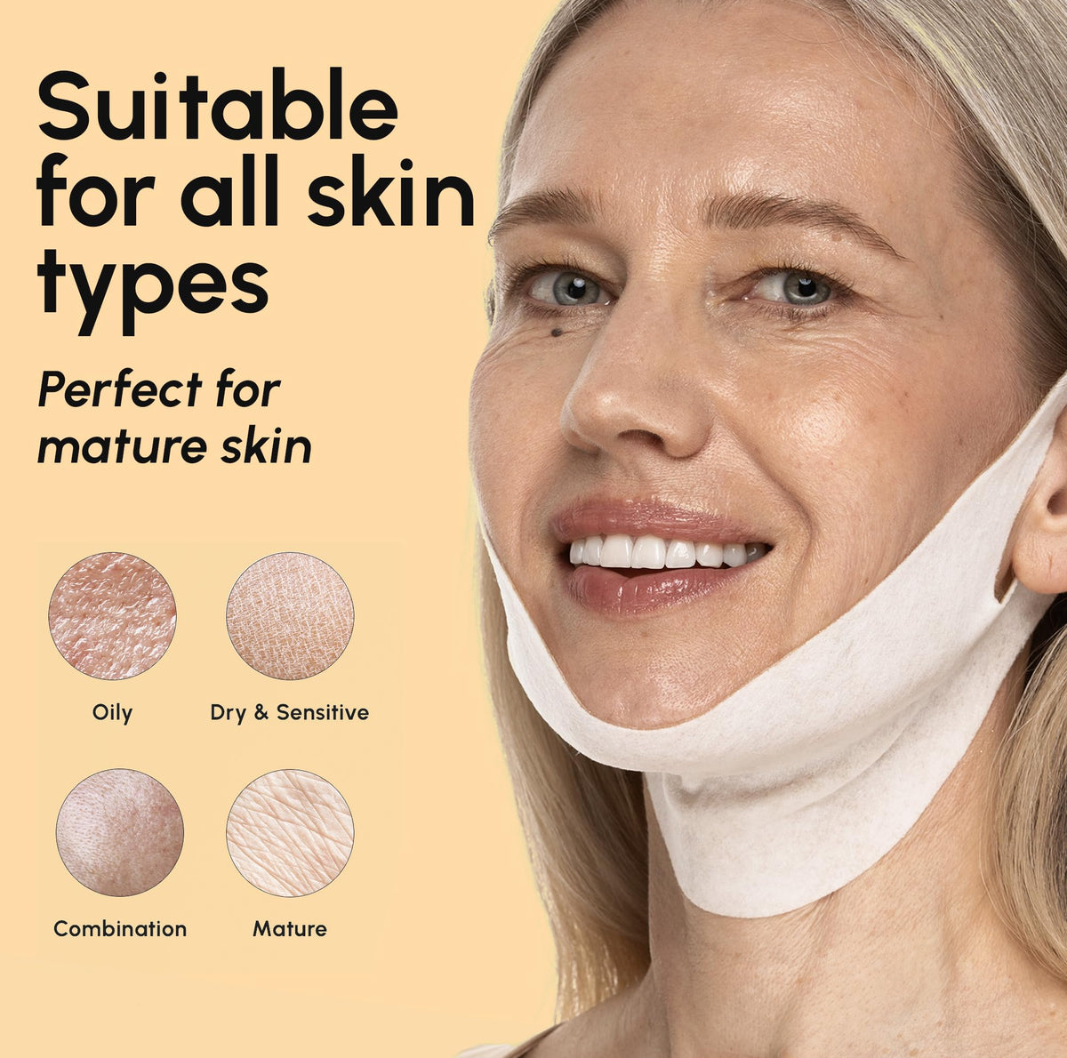 MAREE V Line Lifting Mask with ingredients highlighted