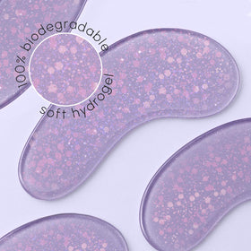MAREE Violet Eye Gels in use on a woman