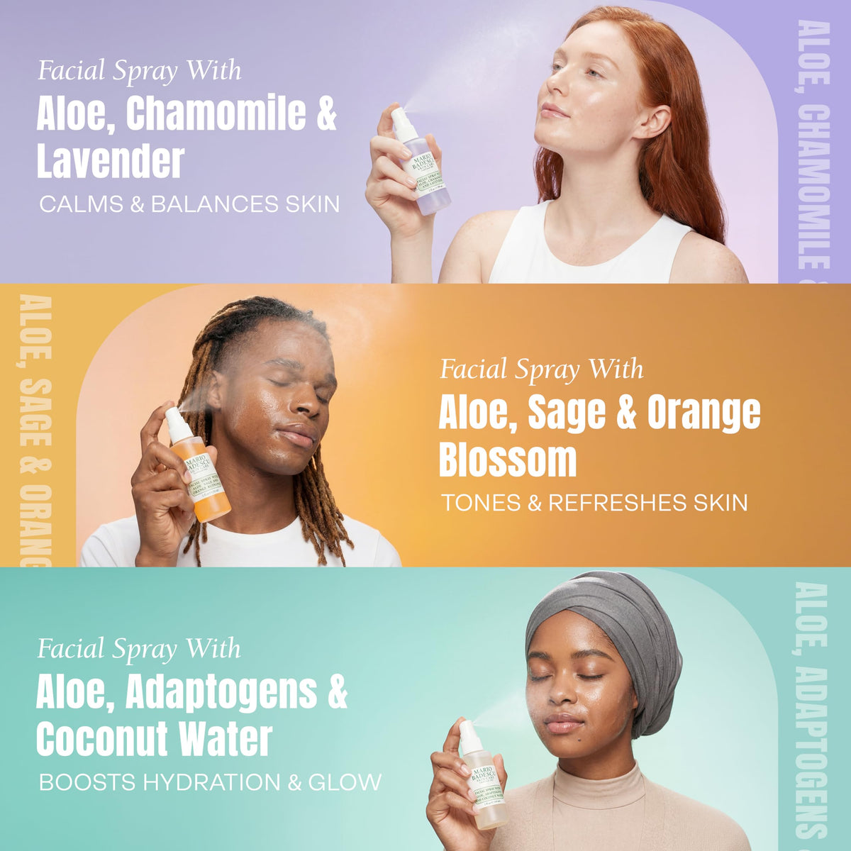 Mario Badescu Aloe, Cucumber & Green Tea spray close-up