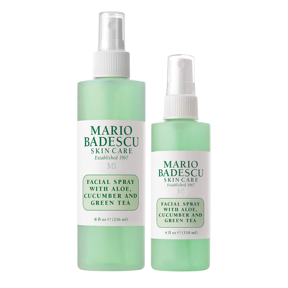 Mario Badescu Facial Spray 8 oz front view with cucumber and green tea
