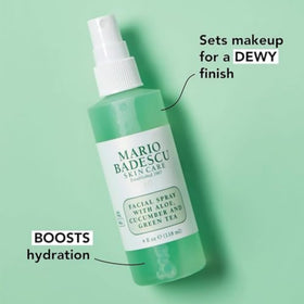Mario Badescu Facial Spray misting application on face
