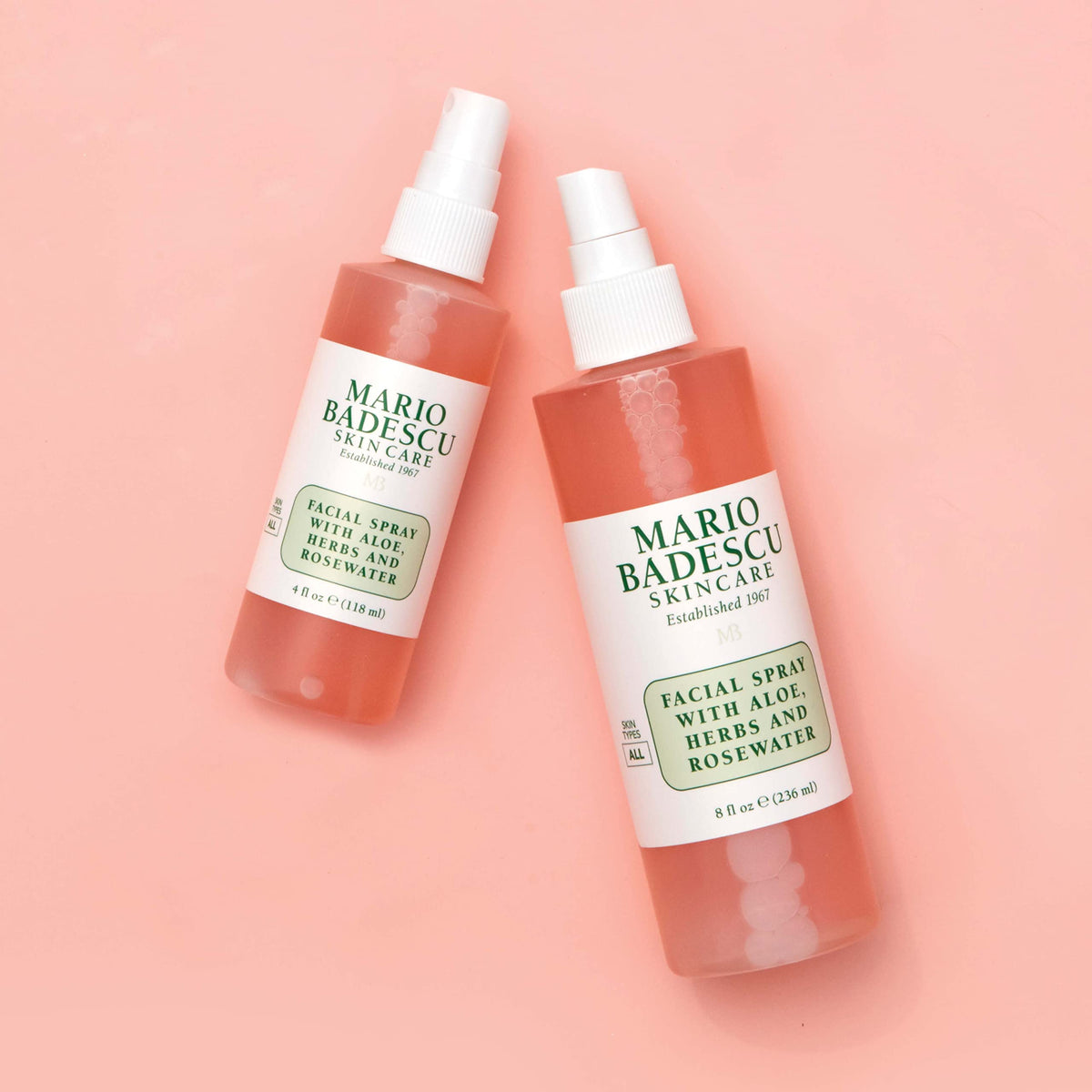 Mario Badescu Facial Spray packaging with ingredients