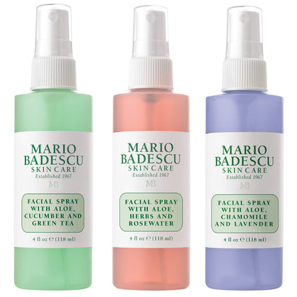 Mario Badescu Facial Spray Trio - Cucumber, Rose, Lavender front view