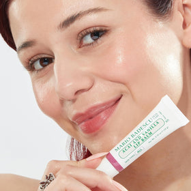 Mario Badescu lip balm packaging with a fresh coconut and shea butter