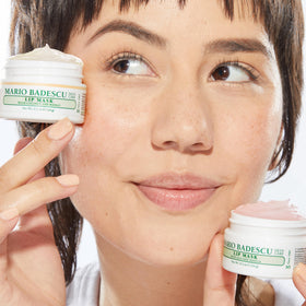 Mario Badescu Lip Mask Coconut and Mango on a vanity