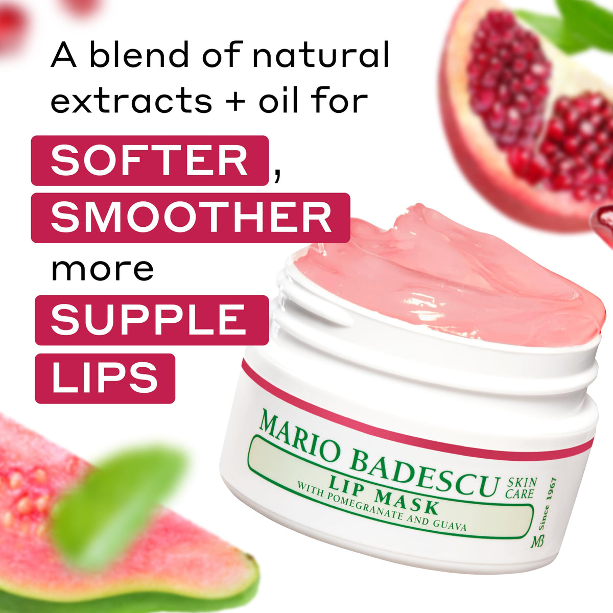 Mario Badescu Lip Mask showing texture on a fingertip