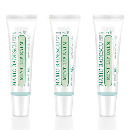 Mario Badescu Mint Lip Balm 3 Pack front view