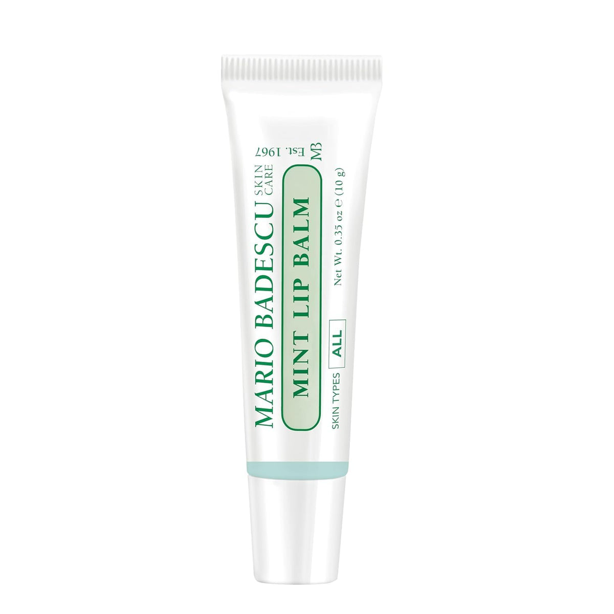 Mario Badescu Mint Lip Balm tube with coconut oil and shea butter
