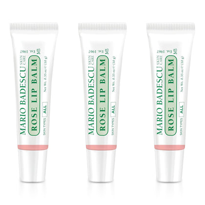Mario Badescu Moisturizing Rose Lip Balm 3 Pack front view