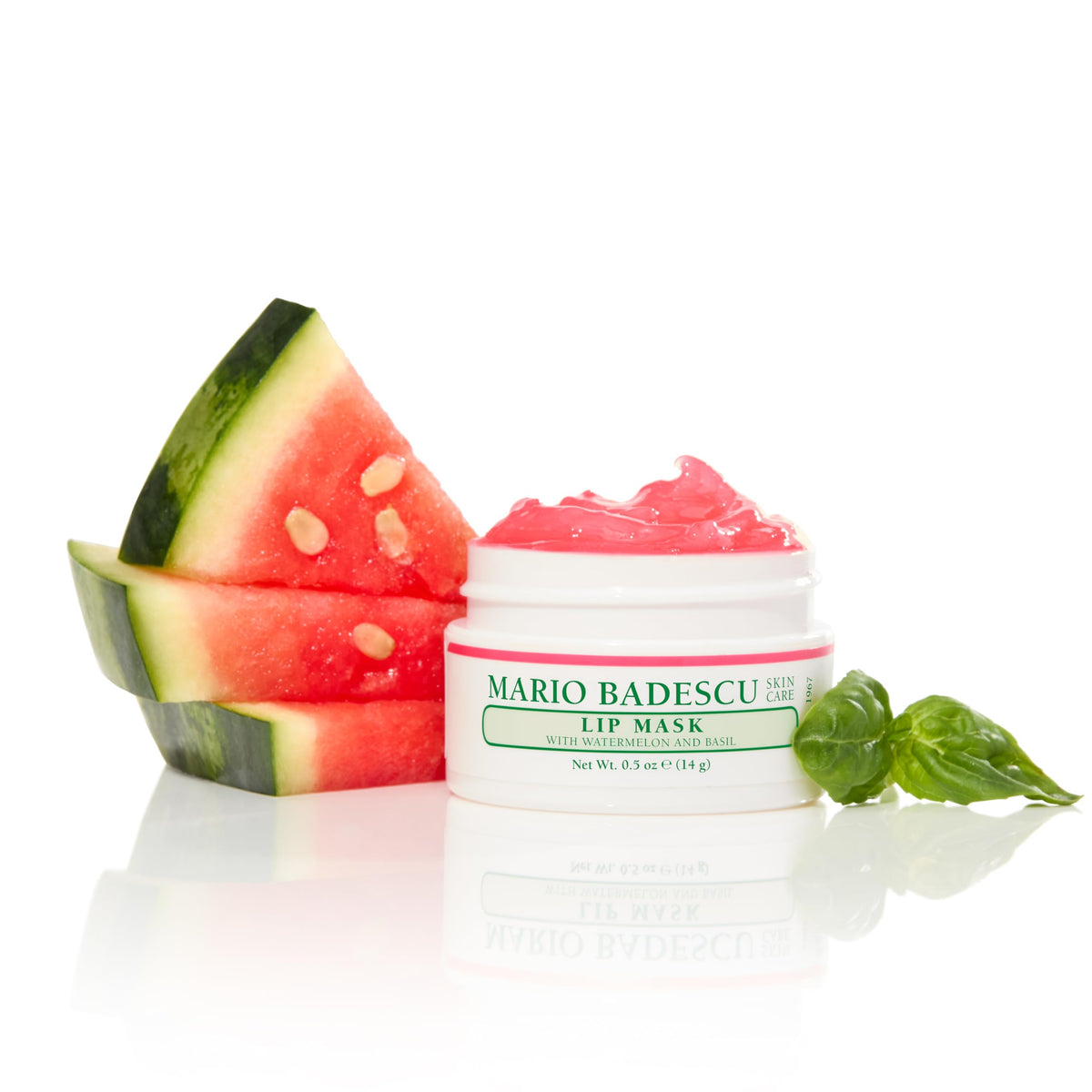 Mario Badescu Watermelon & Basil Lip Mask in lifestyle setting