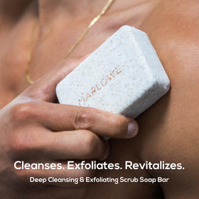 MARLOWE. Body Scrub Soap Bar Cedarwood packaging