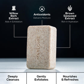 MARLOWE. Body Scrub Soap Bar Cedarwood with lotion