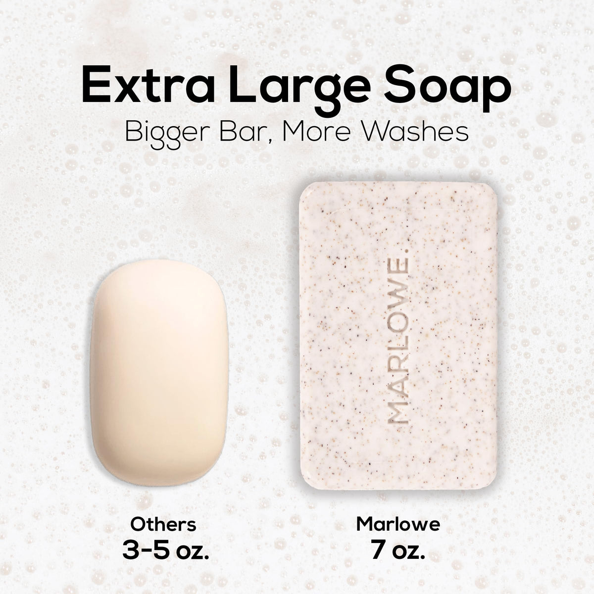 MARLOWE. Body Scrub Soap Bar in a bathroom setting