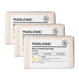 MARLOWE. Body Scrub Soap Bar in Santal, front view