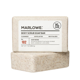 MARLOWE. Body Scrub Soap Bar Oud Wood front view