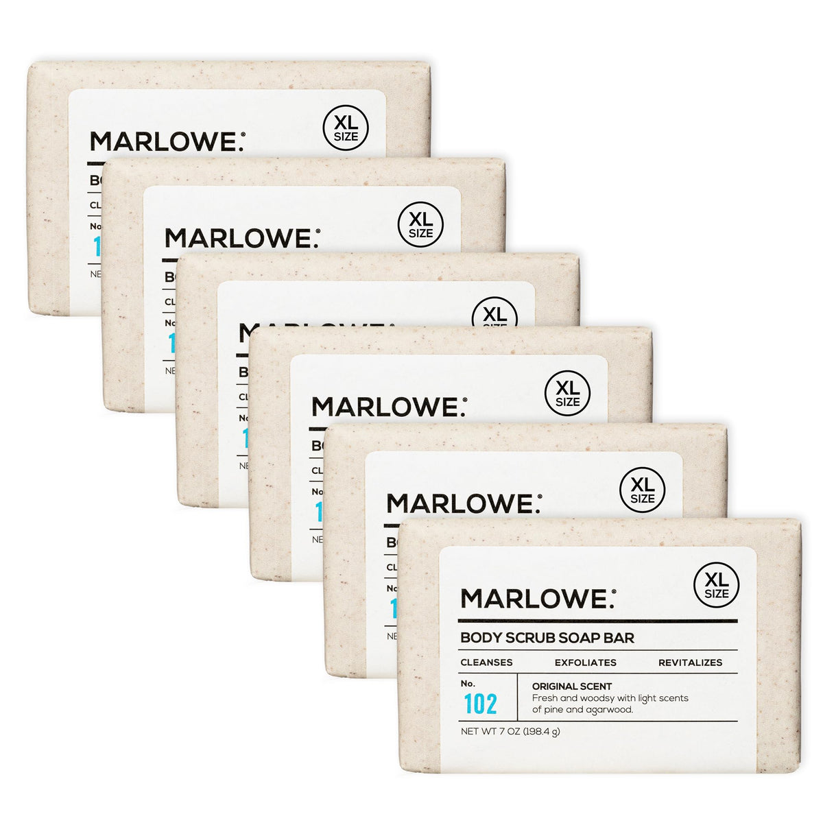 MARLOWE. Body Scrub Soap Bar Sage + Fir front view