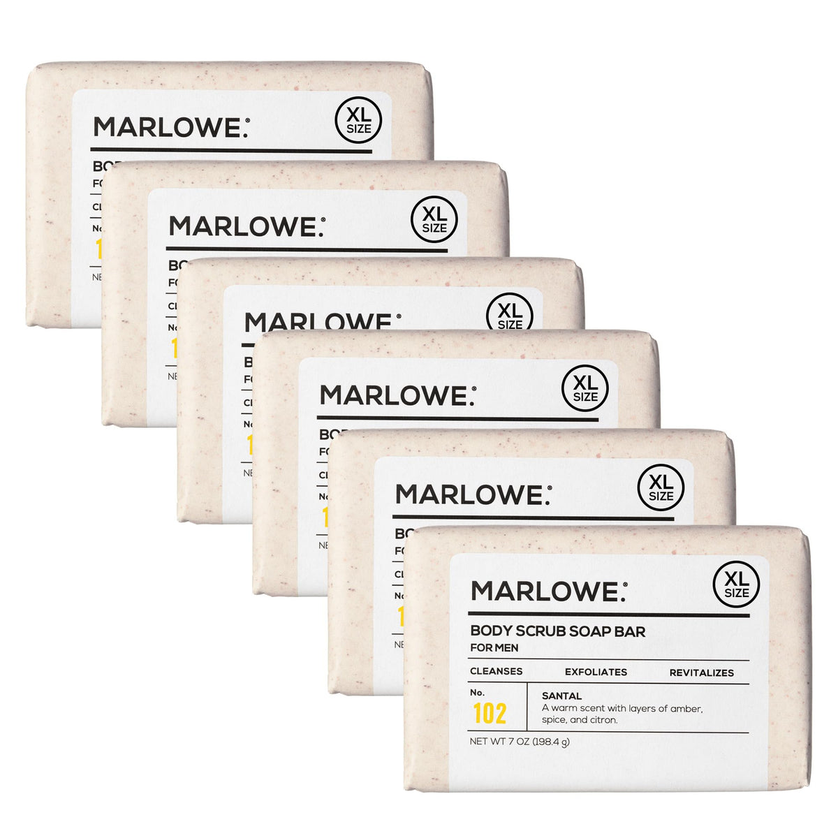 MARLOWE. Body Scrub Soap Bar Santal front view