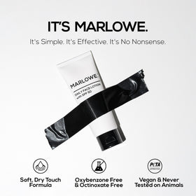 MARLOWE. Face Moisturizer SPF 50 in bathroom setting