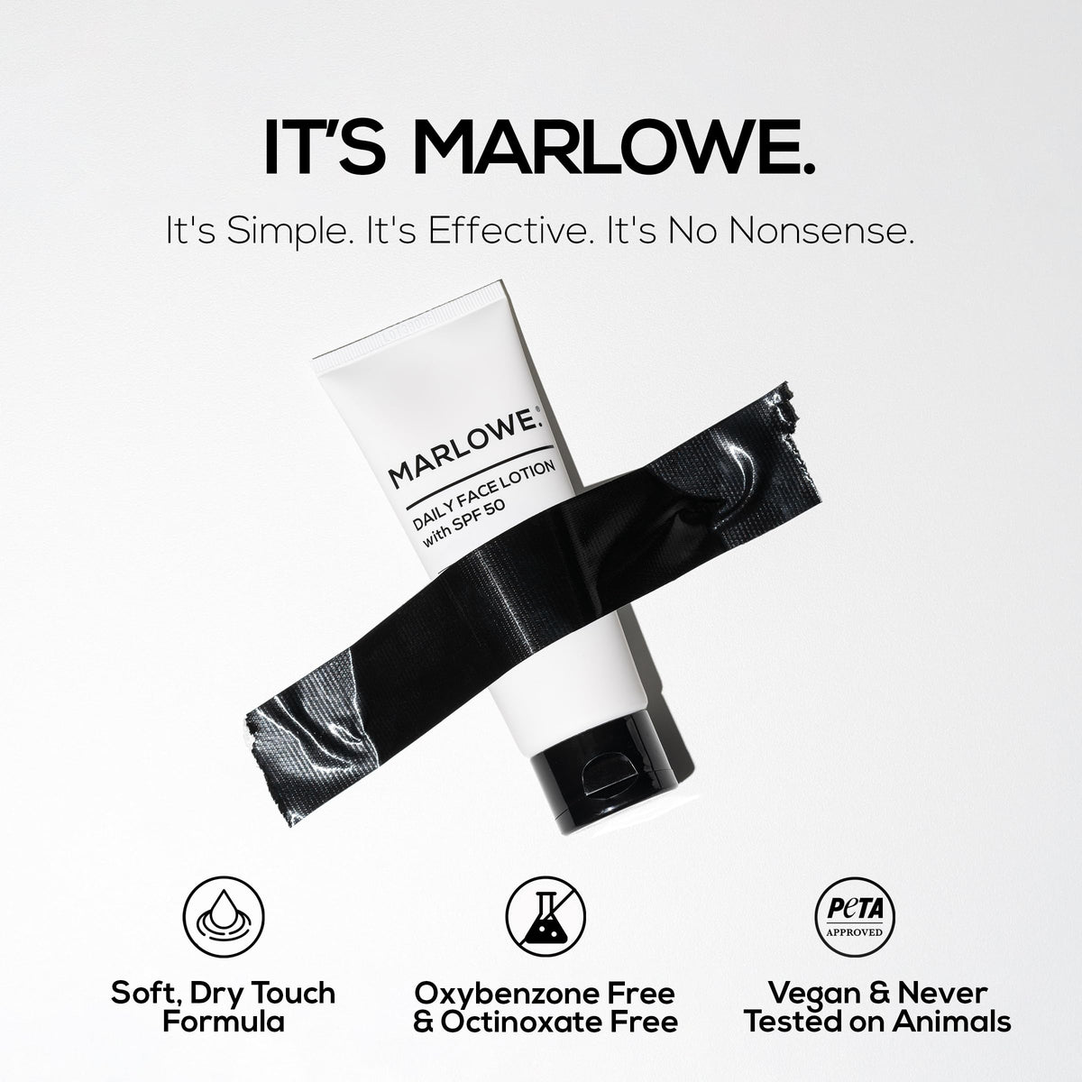 MARLOWE. Face Moisturizer with SPF 50 product packaging
