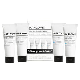 MARLOWE. Men's Travel Kit packaging front view