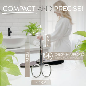 marQus Nail Scissors Curved Blade alongside nail care products