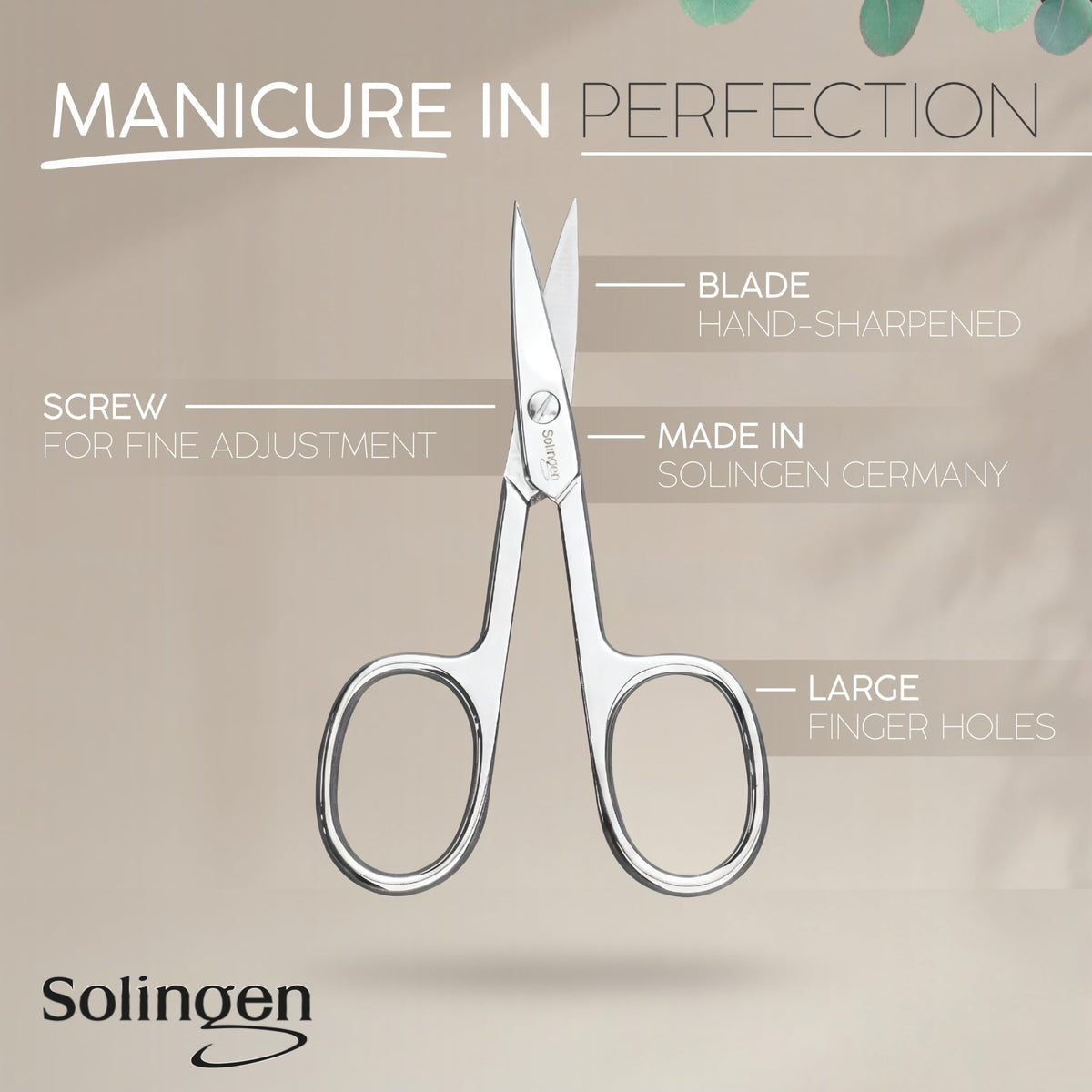 marQus Nail Scissors Curved Blade stylish storage case
