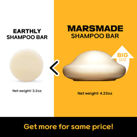 MARS MADE Rice Water Shampoo Bar 2.0 on a soap net