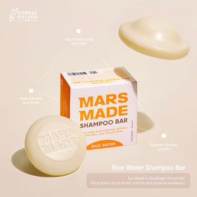 MARS MADE Rice Water Shampoo Bar 2.0 with ingredients