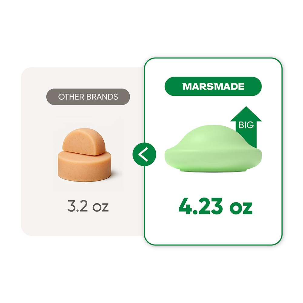 MARS MADE Tea Tree Shampoo Bar 2.0 on a soap net