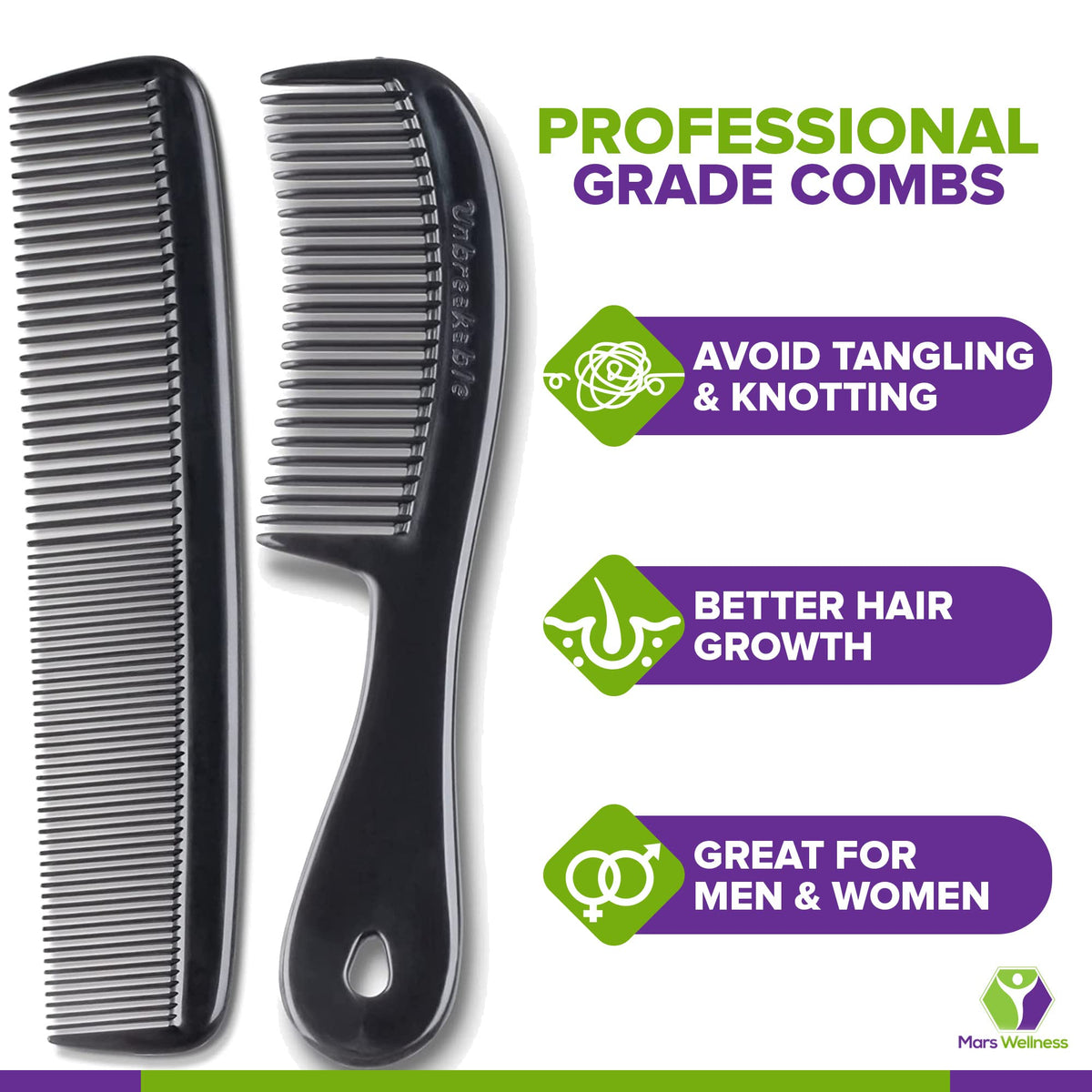 MARS WELLNESS 9 inch Heavy Dresser Comb side view