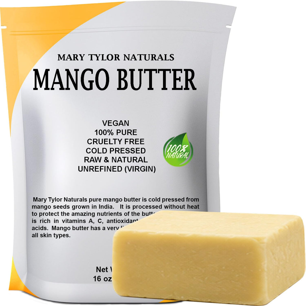 Mary Tylor Naturals Mango Butter 1 lb front view