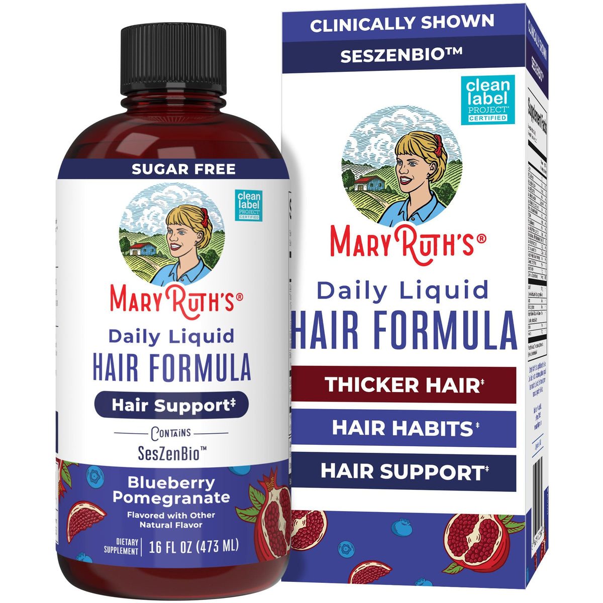 MARYRUTH'S Daily Liquid Hair Formula 16oz front view