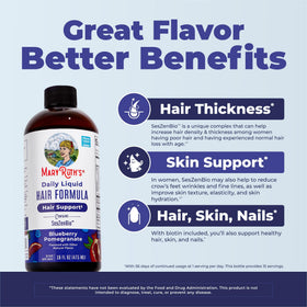MARYRUTH'S Daily Liquid Hair Formula liquid in a glass