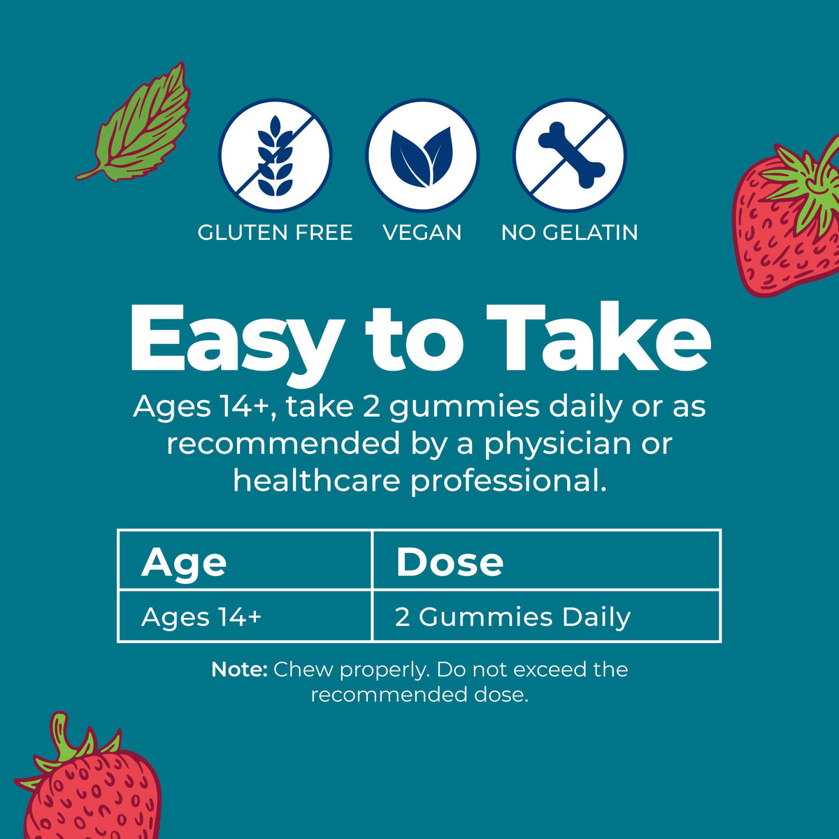 MARYRUTH'S Organic Hair Skin and Nail Vitamins gummies with fresh strawberries