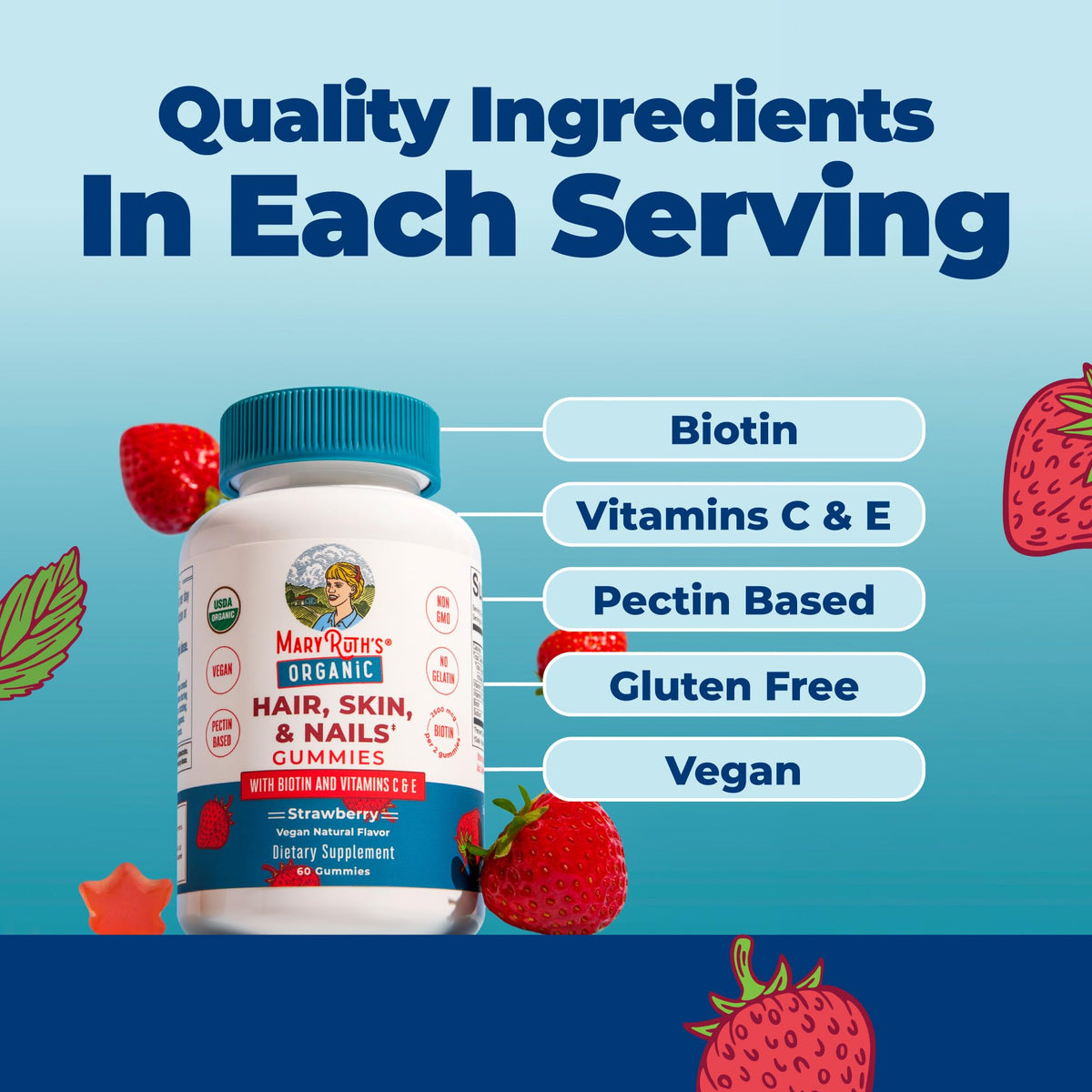MARYRUTH'S Organic Hair Skin and Nail Vitamins gummy texture
