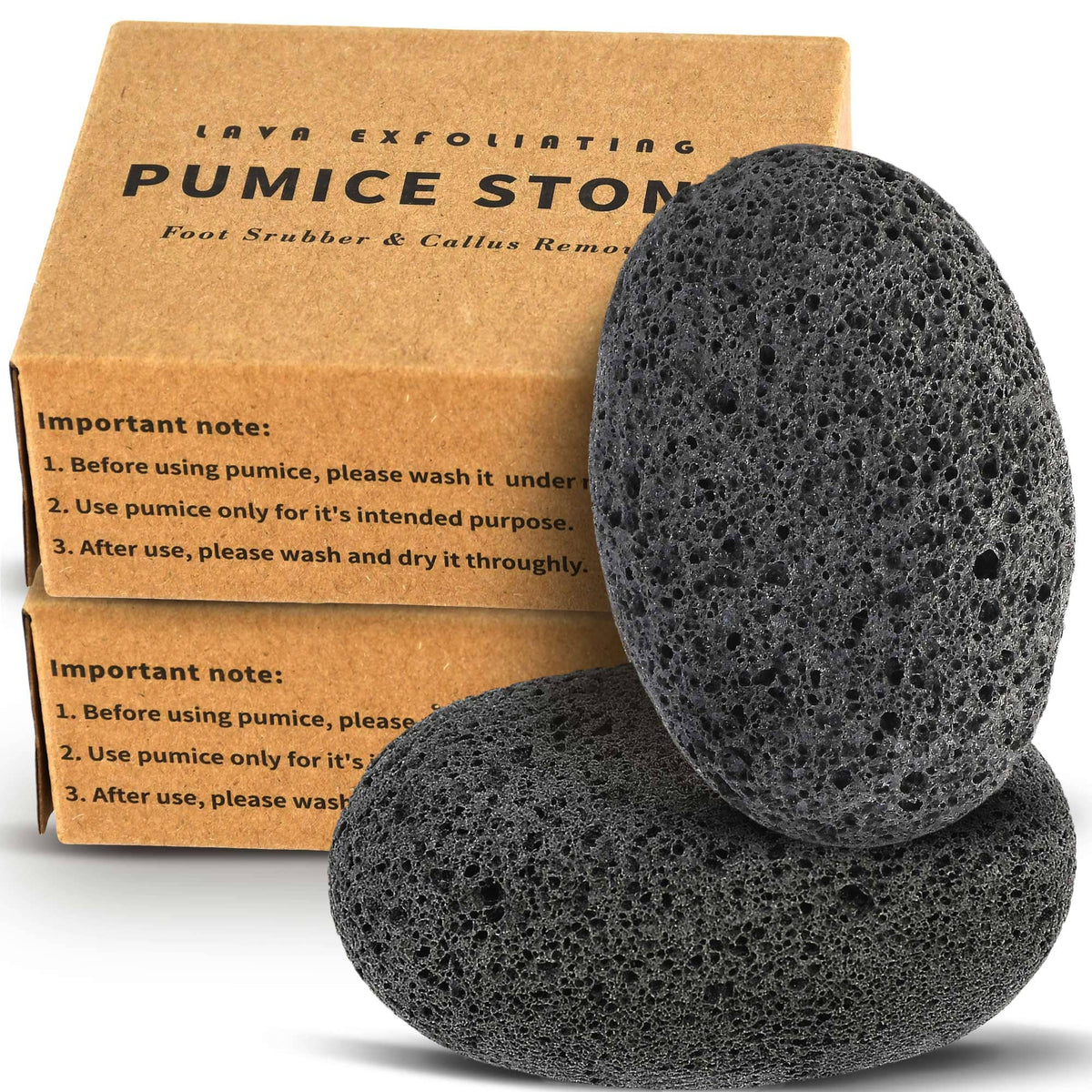 MARYTON Natural Pumice Stone front view with textured surface
