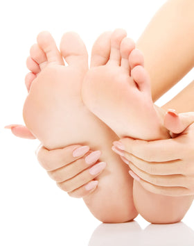 MARYTON pumice stone being used on a foot